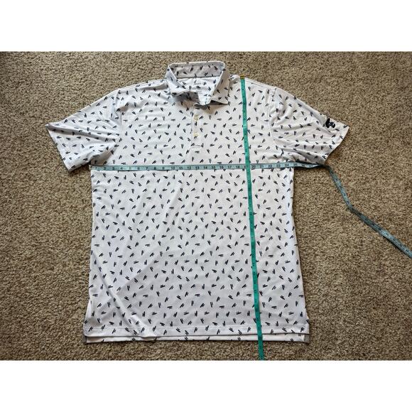 Johnnie-O Collared Polo shirt, men's size XL, Surfer Print, preppy golf - Picture 5 of 9